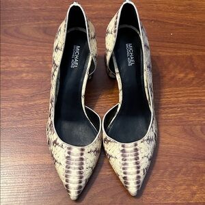 Michael Kors Cream and Brown Heels